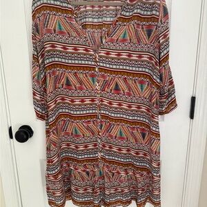 ba&sh Colorful Striped Tunic Dress